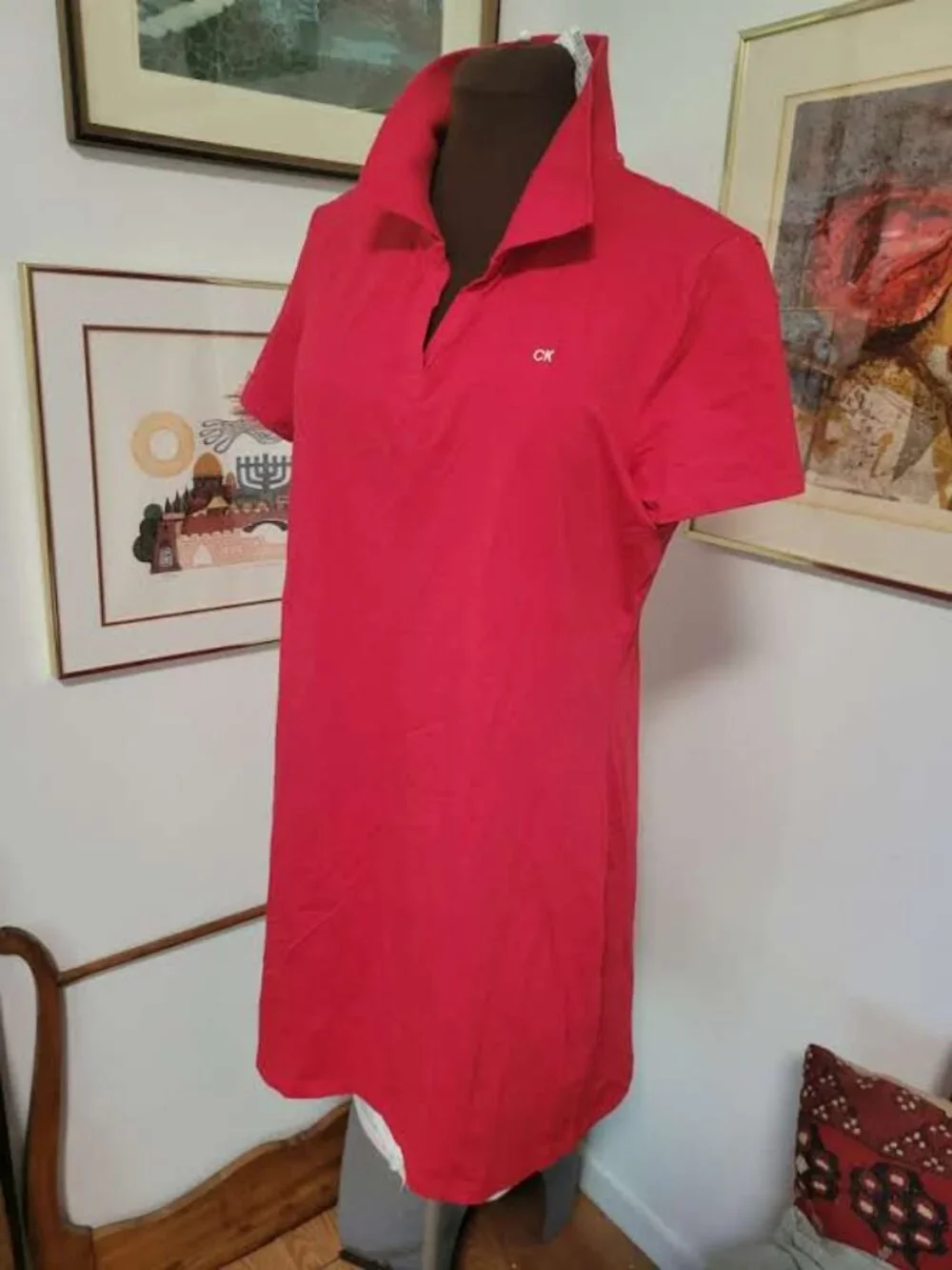 NWT Calvin Klein Polo Shirt Dress Size L - Picture 1 of 6